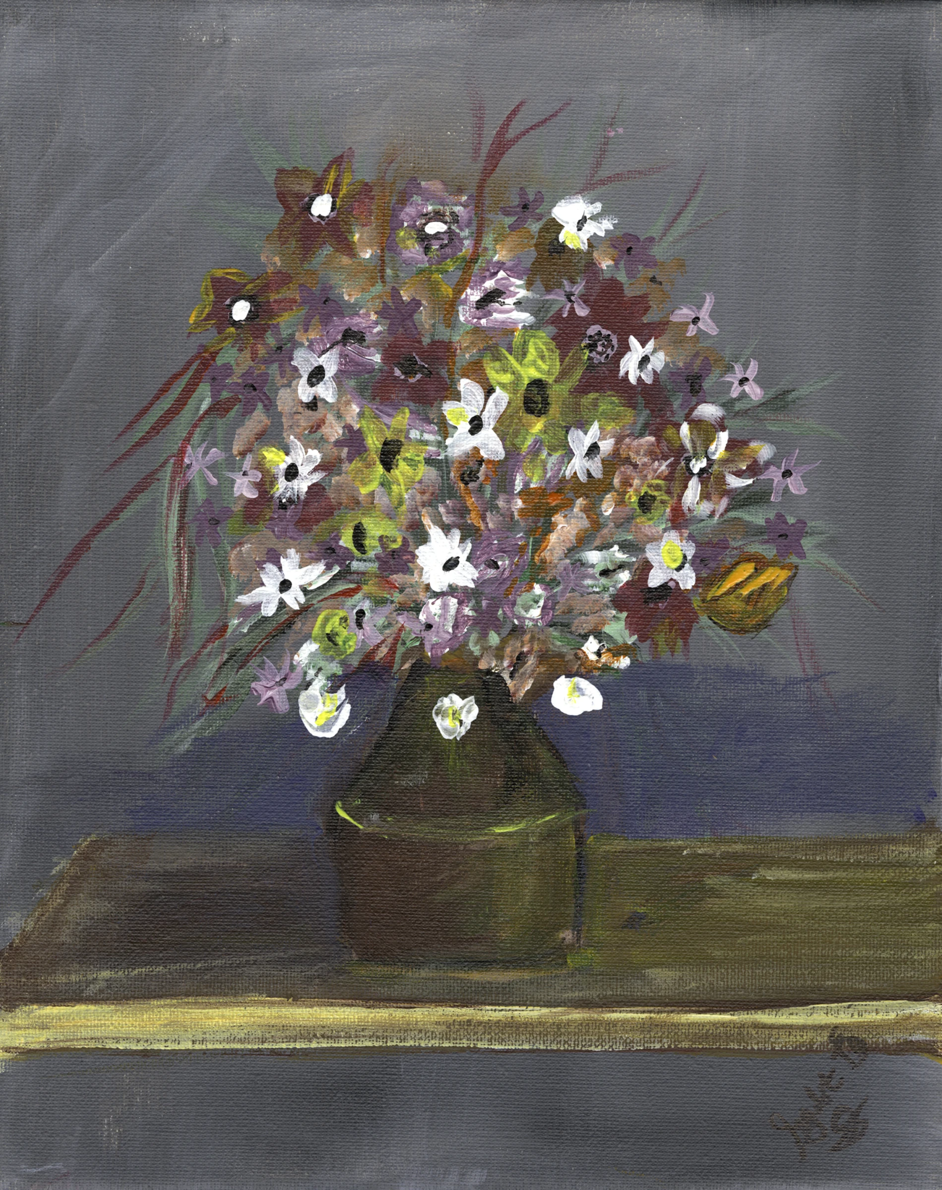 Flowers, Acrylic by Suzanne Taylor Dreaves